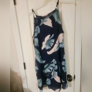 Tropical Print Sleeveless Dress
